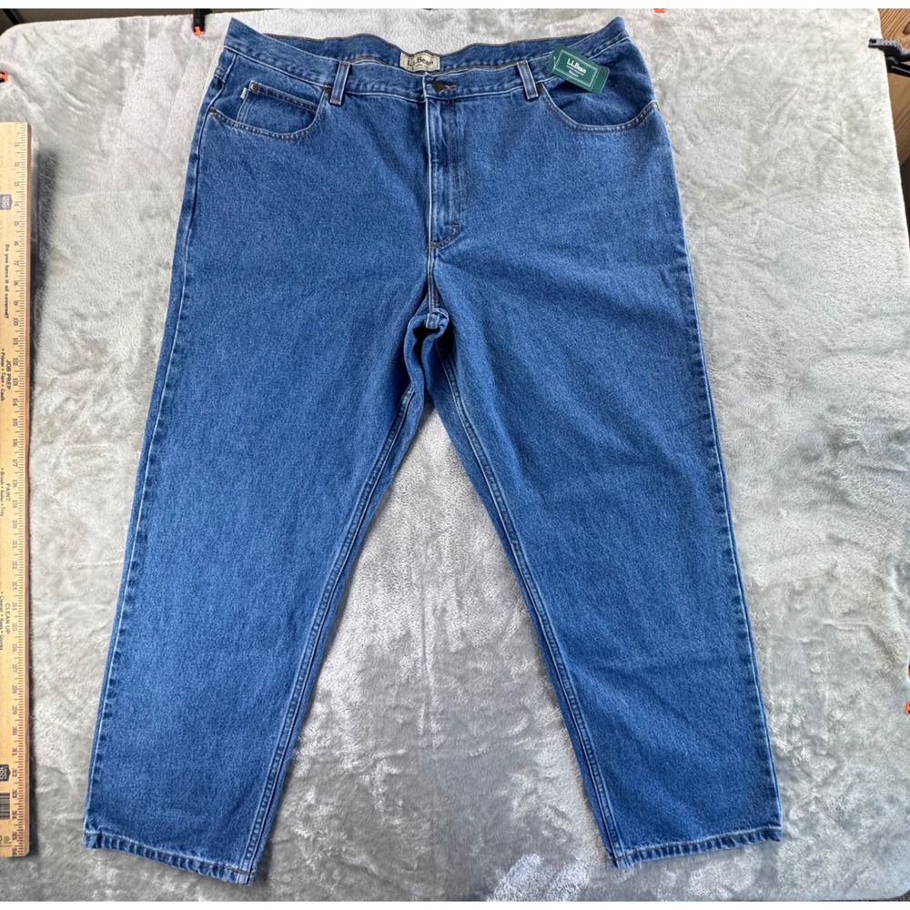 LL Bean Classic Fit Jeans‎ 44x30 Mens Blue Denim Dadcore Workwear Straight USA